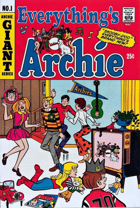 Read Everything's Archie (1969) Old Comic Books Online for Free, PDF Online Reader no Downloads! Archie Comic Books, Archie And Betty, Pulp Fiction Book, Josie And The Pussycats, Classic Comic Books, Comic Poster, Classic Comics, Archie Comics, Comic Book Covers