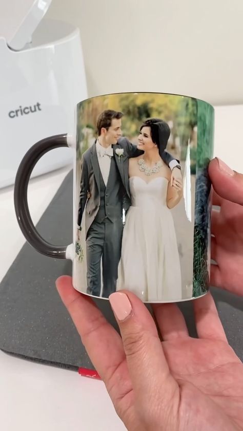 karley.hall on Instagram: Photo mugs are currently my favorite thing to make! Choose your most loved photos, print them out with your sublimation printer (don't… For Your Crush, Whatsapp Text, Custom Photo Mugs, Sublimation Ideas, Photoshop Tutorial Design, Infusible Ink, Banner Background Images, Mug Art, Sublimation Printer