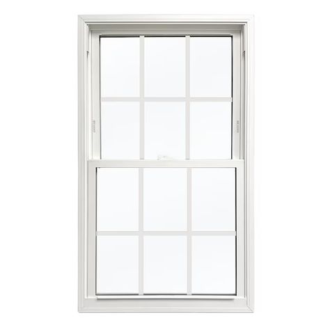 United Window & Door PRO Series Replacement 27-3/4-in x 53-1/2-in x 3-1/4-in Jamb White Vinyl Low-e Argon Double Hung Window with Grids, Half Screen Included in the Double Hung Windows department at Lowes.com Half Screen, Double Hung Windows, Glass Insulators, Solar Heating, Window Door, Grid Pattern, White Vinyl, Exterior Colors, Windows And Doors