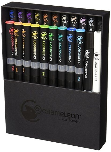 Chameleon Art, Nuh Uh, Cute Stationary School Supplies, Chameleon Color, Art Studio Room, Tattoo Color, Art Pens And Markers, Craftsman Exterior, Cool School Supplies