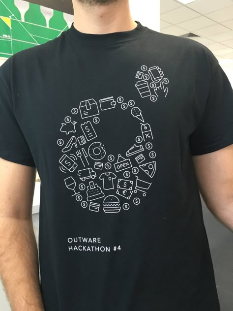 “Outware Hackathon 4 Future of Retail - T Shirt looking awesome! #hackathon” Hackathon Tshirt, Summer Drawings, Brand Tshirt, Shirt Graphics, Tech T Shirts, Tech Shirt, User Experience Design, Yellow Duck, Web Layout