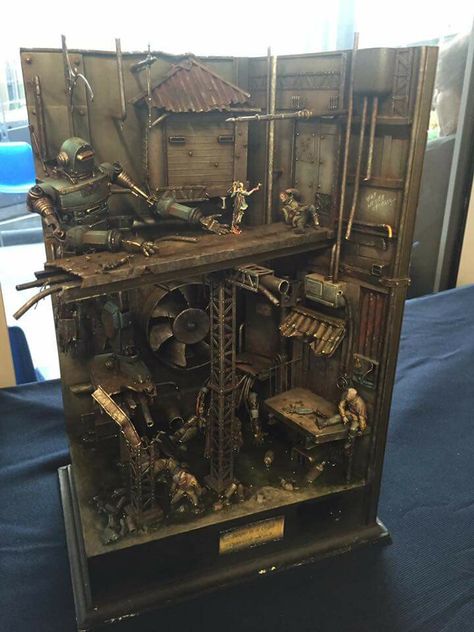 BEST OF SHOW Legends Lounge Fantasy Sci-Fi Contest Treviglio 11/9/2016 Raffaele Du Marteau Warhammer Terrain, Trash Art, Origami Paper Art, Deco Salon, Fantasy Sci Fi, Wargaming Terrain, Miniature Figures, Miniature Houses, World Crafts