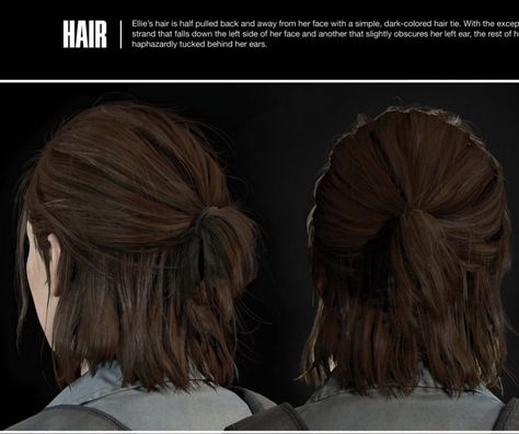 Ellie The Last Of Us Hair, Ellie Tlou Haircut, Ellie Williams Hairstyle, Ellie Williams Workout Routine, Ellie Williams Inspired Outfits, Ellie Hairstyle, Ellie Williams Hair, Tlou2 Ellie, Ellie Cosplay