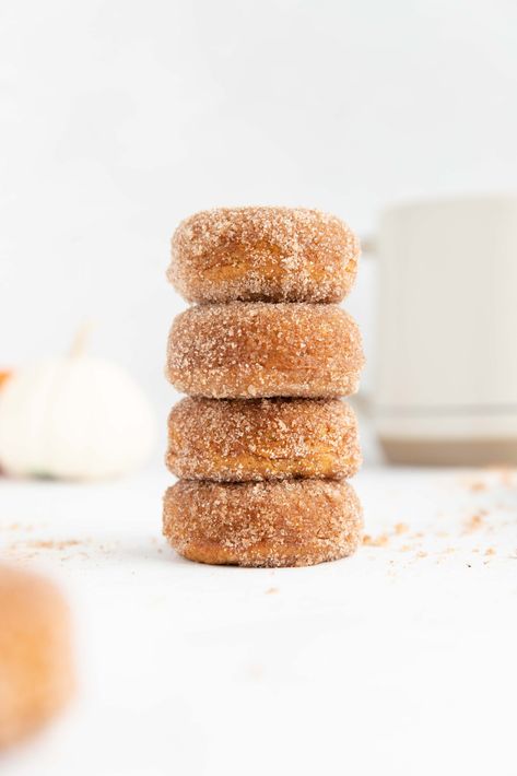 These pumpkin spice donuts are perfect for fall. They're mini, soft, and have the perfect amount of pumpkin flavor! Pumpkin Spice Donuts Recipe, Pumpkin Spice Donuts Baked, Pumpkin Spiced Doughnut, Pumpkin Spice Baked Doughnut, Pumpkin Spice Donut Vegan, The Palatable Life, Palatable Life, Autumn Board, Autumn Collage