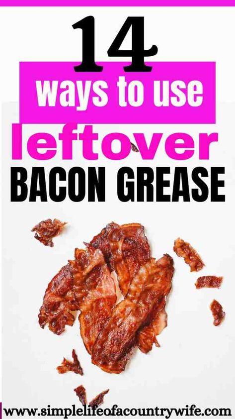 How to use leftover bacon fat. Don't pour bacon grease down the drain. Try these uses for bacon grease instead. Rendering Bacon Grease, How To Use Bacon Grease, Cooking With Bacon Grease, Bacon Fat Uses, What To Do With Bacon Grease, Recipes With Bacon Grease, Uses For Bacon Grease, Cretons Recipe, Bacon Grease Uses