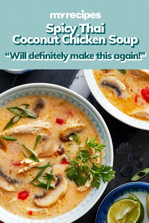 Thai Ginger Chicken Soup, Spicy Thai Coconut Soup, Coconut Meal Recipes, Chicken Coconut Milk Soup, Coconut Rice Soup, Spicy Thai Coconut Chicken Soup, Browns Social House Thai Chicken Soup, Chicken Soup Coconut Milk, Thai Chicken Coconut Soup