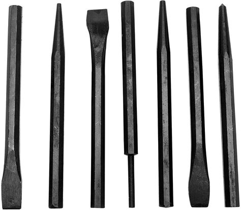 Performance Tool (1937) 7-Piece Punch and Chisel Set ** Hurry! Check out this great product : home diy improvement Product Home, Chisel Set, Punch Tool, Diy Home Improvement, Metal Working, Heavy Duty, Home Diy, Woodworking, Tools