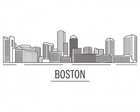 Usa Skyline, Building Landscape, City Vector, Down Town, Graffiti Font, High Rise Building, It Ends With Us, City Landscape, Boston Massachusetts