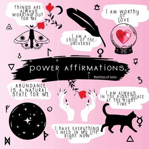 Witchy Affirmation Quotes, Witch Affirmation Quotes, Positive Witchy Affirmations, Goth Affirmations, Witchy Affirmations, Witch Affirmations, Power Affirmations, Witchy Spells, Modern Witchcraft