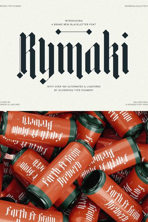 Rymaki - Modern Blackletter Font Modern Blackletter, Blackletter Font, Graphics Template, Wordpress Theme, The Modern, Typography