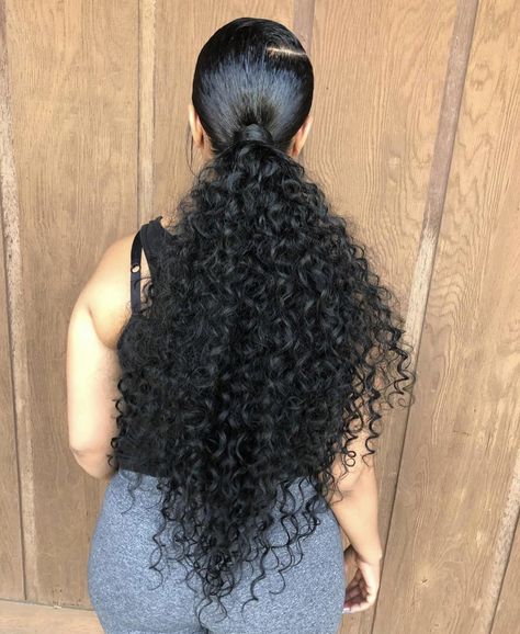 Water Wave Ponytail Weave, Sleek Low Curly Ponytail Black Women, Curly Ponytail Hairstyles Black Women, Middle Part Low Curly Ponytail Black Women, Middle Part Low Curly Ponytail, Wet And Wavy Ponytail, Curly Wig Low Ponytail, Curly Low Ponytail Black Women, Low Curly Ponytail Black Women