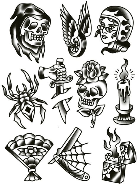 Black Traditional Tattoo Ideas, Basic American Traditional Tattoo, Traditional Style Skull Tattoo, Traditional Tattoo Art Filler, Japanese Traditional Tattoo Black And Grey, Men American Traditional Tattoo, Traditional Tattoo Shading, 5rl Tattoo Design, Traditional Tattoos Plants