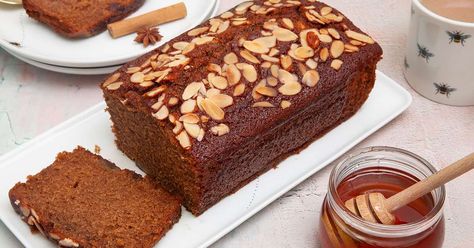 Celebrate the sweetest New Year with Honey Cake Jewish Honey Cake, Honey Cake Recipe, Recipes List, Jewish New Year, Dessert Recipies, Blanched Almonds, Honey Cake, Raw Almonds, Golden Syrup