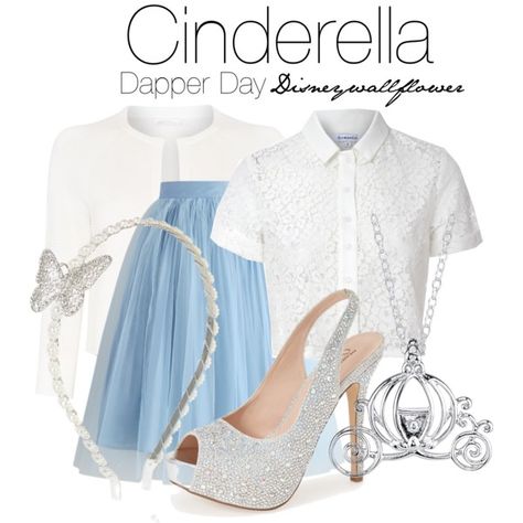 Disney Necklaces, Dressup Ideas, Dapper Disney, Cinderella Disneybound, Descendants Outfits, Cinderella Fashion, Disney Princess Inspired Outfits, Cinderella Outfit, Disney Character Outfits