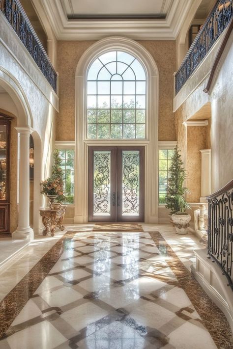 Make a Grand Entrance with Elegant Home Entryway Designs 🚪✨ Create a welcoming and sophisticated entryway with elegant decor. Use chic furniture, stylish lighting, and tasteful accents to set the tone for your home. 🌿🪞 #ElegantEntryway #HomeDecor #FirstImpressions #InteriorDesign Luxury Foyer Design Entrance, Elegant Foyer Ideas Entryway, Grand Foyer Ideas Entryway Entrance, Grand Foyer Entrance, Marble Entryway, Entryway Designs, Foyer Ideas Entryway, Home Entryway, Elegant Entryway