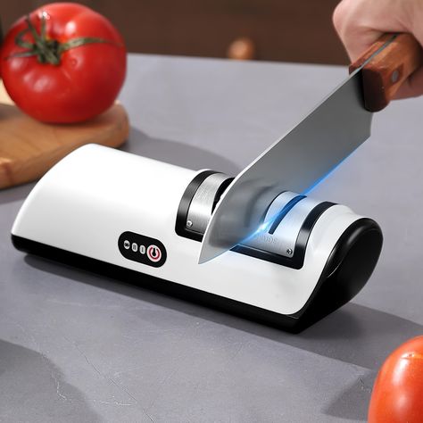 Electric Knife Sharpener, Electric Knife, Automatic Knives, Blade Sharpening, Sharpening Stone, Knife Sharpener, Sharpeners, Dining Bar, Knife Sharpening