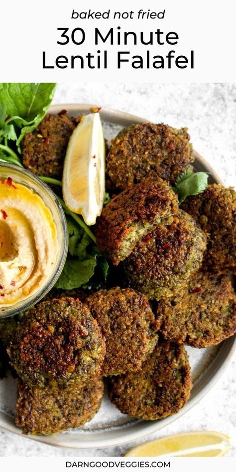 Leftover Lentil Recipes, Easy Lentil Recipes, Lentil Falafel, Lentil Bake, Green Lentil Recipes, Vegetable Patties, Veggie Patties, Falafel Recipe, Brown Lentils