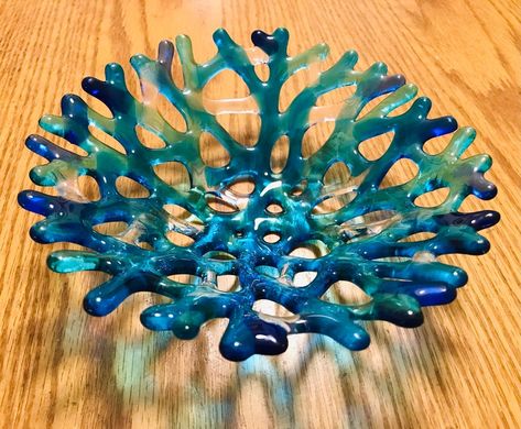 Fused Glass Coral, Fused Glass Plates Bowls Flower, Fused Glass Coral Bowls, Fused Glass Plates Bowls The Glass Rainbow, Fused Glass Trinket Dish, Fused Glass Plates Bowls, Glass Coral, Coral Walls, Fused Glass Ornaments