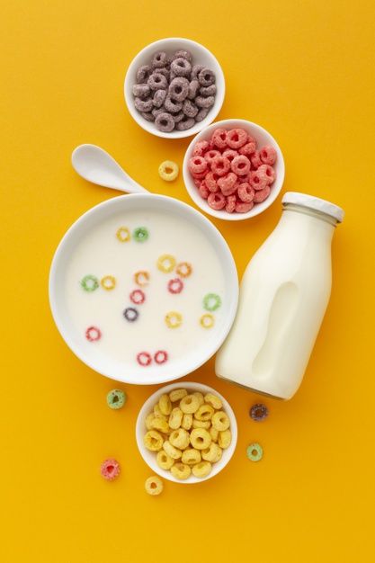 Cute Cereal Bowls, Cereal Photoshoot Photo Ideas, Cereal Photography, Cereals Photography, Fruit Jerky, Cookie Cereal, Magic Morning, Milk Cereal, Creative Photography Logo