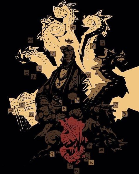 Hellboy Mike Mignola, Mignola Hellboy, Hellboy Tattoo, Mike Mignola Art, Dave Stewart, Artist Reference, Mike Mignola, Comic Book Pages, Bd Comics