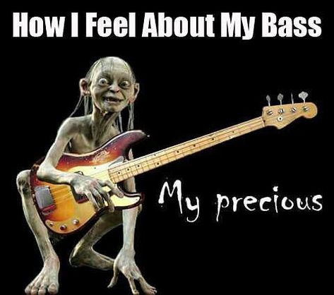 Were just a little bit possessive of it. #bassplayer #bassplayermag Bass Memes, Bass Guitar Quotes, Music Puns, Nerd Memes, Musician Humor, Band Jokes, Fender Precision Bass, Music Jokes, All About That Bass