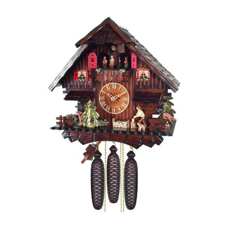 Wall Of Clocks, Basement Spa, Coo Coo Clock, Spa Room Ideas, Forest Clock, Chopping Wood, Tiny Worlds, Hands Of Time, Chalet Design