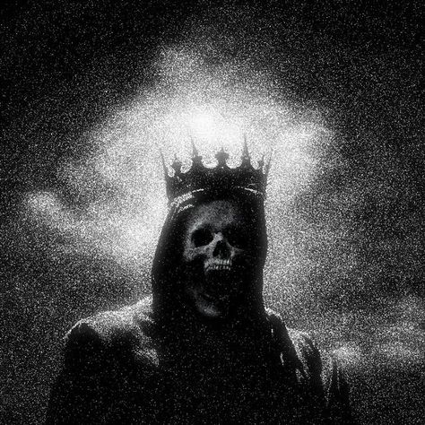 Mark Vega on Instagram: ""all that were left fled to the hills at the rumour of the coming of the King of the Dead"." Undead King, Dark King, Dead King, Dark Evil, Gf Material, Evil Dead, Occult Art, King Art, October 19