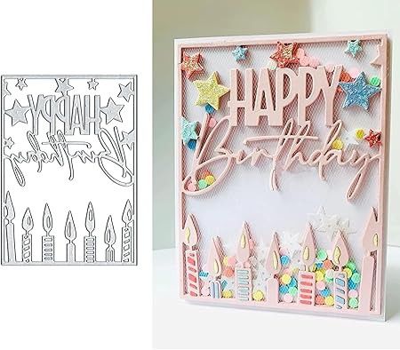 Embossing Paper, Homemade Greeting Cards, Happy Birthday Frame, Card Techniques, Scrapbooking Cards, Birthday Frames, Frame Card, Card Making Supplies, Cricut Cards