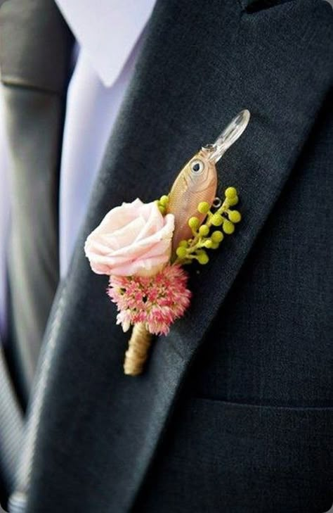 Boutineer Ideas, Fishing Themed Wedding, Fishing Wedding, 2016 Wedding, Boutonniere Wedding, Fishing Theme, Lake Wedding, Planning Process, Groom And Groomsmen