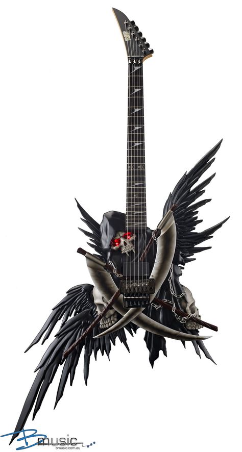 Vampire Angel by ESP Custom Guitars Angel Electric Guitar, Cool Guitars Electric, Custom Guitars Electric, Angel Guitar, Guitar Angel, Muzică Rock, Electric Guitar Art, Esp Guitars, Instruments Art