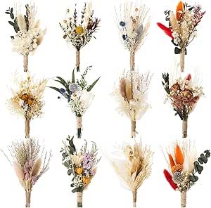 Dried Flower Centerpiece Wedding, Plants For Wedding, Vase Decorations, Eucalyptus Centerpiece, Bouquet Dried Flowers, Gift Box Cakes, Mini Bouquet, Bottle Decor, Warm Colour Palette