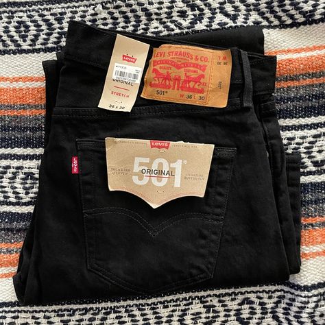 Brand New With Tags! Never Wornbought Wrong Size Size: Men’s 36 X 30 Color: Black Mens Levis 501 Outfits, Edgar Jeans, Levi 501 Outfit, Empire Jeans, 501 Outfit, Levis 501 Men, Gangster Outfit, True Religion Jeans Men, Black Jeans Boys