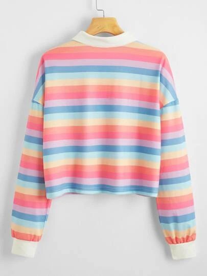 Lgbtq Fashion, Women Sweatshirts, Boarding School, Pastel Rainbow, Rainbow Stripes, School Outfits, Colorful Fashion, Sweatshirts Women, Coco