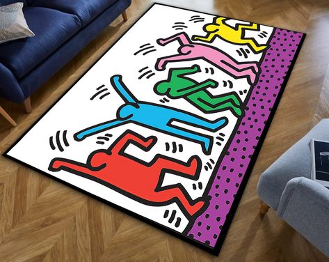 Keith Haring, Keith Haring Dancing,Popular Rug,Living Room Rug, Salon Rug, Modern Rug,Keith Rug,Pop Art Carpet, Creative Art Check more at https://hearthtops.com/product/keith-haring-keith-haring-dancingpopular-rugliving-room-rug-salon-rug-modern-rugkeith-rugpop-art-carpet-creative-art/ Keith Haring Dancing, Traditional Kilim, Sanctuary Bedroom, Rug Modern, Keith Haring, Global Design, Rug Living Room, Modern Rug, Living Room Rug