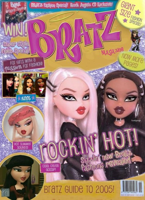 Bratz Poster Prints, Bratz Magazine Cover, Bratz Printable, Y2k Magazine Cover, Bratz Poster, Bratz Magazine, Old Cartoon Network Shows, 2000s Posters, 2000s Magazines