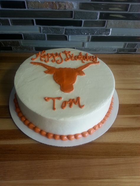 Texas Longhorns cake Vanilla Bean Buttercream, Long Horns, Dark Chocolate Cake, Dark Chocolate Cakes, Texas Longhorns, It's Your Birthday, Vanilla Bean, Birthday Cakes, Chocolate Cake