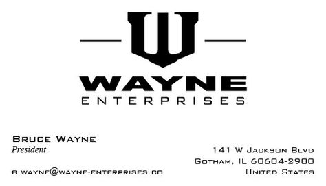 Wayne Enterprises Business Cards Batman Costume Diy, Enterprise Logo, Batman Comic Wallpaper, Wayne Enterprises, Commercial Advertisement, I Am Batman, Fantasy Photography, Batman The Dark Knight, Batman Arkham