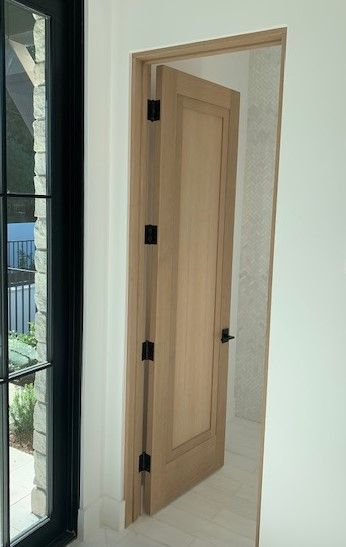 Natural Wood Doors Interior 3 Panel, Oak Wood Interior Doors, Wood Interior Doors Farmhouse, Interior Doors Without Trim, Maple Doors With White Trim, Traditional Style Interior Doors, Stained Poplar Interior Doors, Modern Farmhouse Interior Doors And Trim, Interior Wood Doors Modern