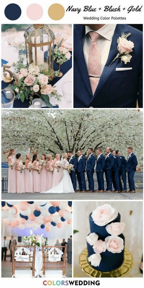 Navy Cream And Gold Wedding, Navy Blush And Gold Wedding, Blue Blush Gold Wedding, Navy Blush Gold Wedding, Navy Blue And Blush Wedding, May Wedding Ideas, Blush And Blue Wedding, Navy And Blush Wedding, Blush And Navy Wedding