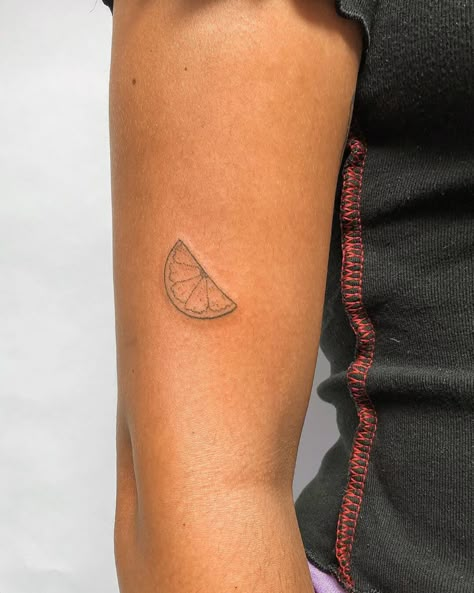 Lemon Tattoo, Orange Tattoo, Mini Tats, Fruit Tattoo, Minimalistic Art, Zodiac Tattoos, Most Popular Tattoos, Minimalist Tattoos, Line Art Tattoos