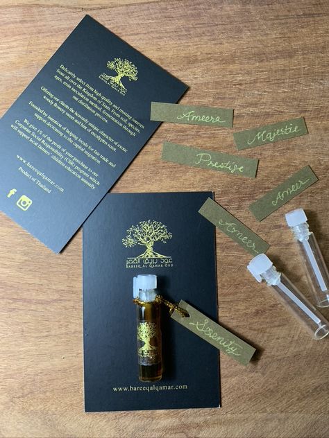 Boho Giveaways, Perfume Giveaways Ideas, Perfume Souvenir, Agarwood Oil, Perfume Testers, Fragrance Packaging, Distillation Process, Packaging Ideas Business, Small Business Packaging Ideas