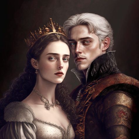 king and queen drawings, art Royal Family Portraits Art, Victorian King Aesthetic, King And Queen Portrait Painting, King And Queen Character Design, King And Queen Art Couple, King And Queen Drawing Couple, Royal King And Queen Aesthetic, Old Queen Fantasy Art, Fantasy King And Queen