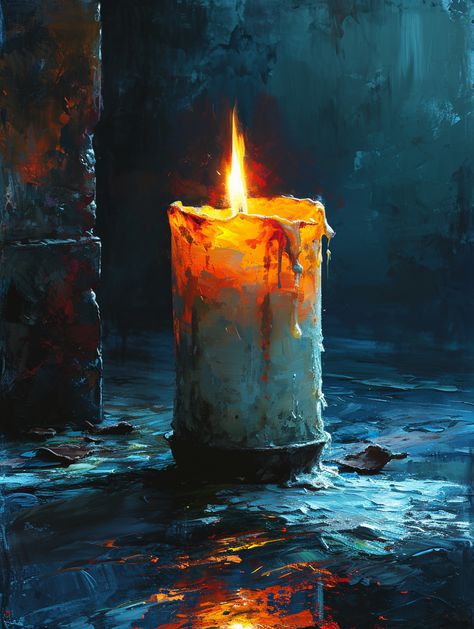 Abstract Realistic Painting, Candlelight Painting, Paintings For Men, Luminous Painting, Art Ideas Acrylic, Candle Art Painting, Huge Paintings, Hay Bale Art, Sunlight Art