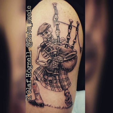 Daniel Tattoo, Scottish Tattoos, Thistle Tattoo, Firefighter Tattoo, Scottish Bagpipes, Seattle Tattoo, Steampunk Tattoo, Tattoo Catalog, Tattoo T