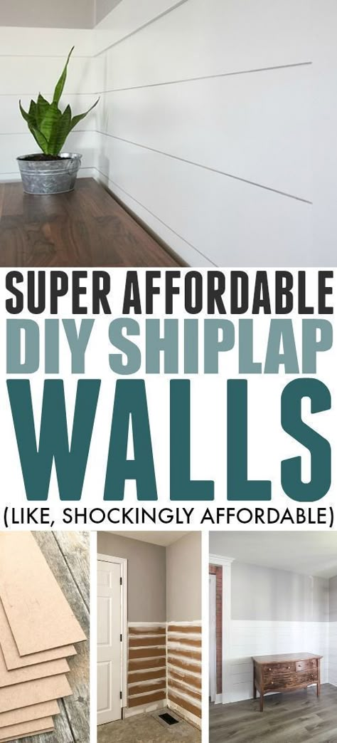 Affordable DIY Shiplap Walls | The Creek Line House Bathroom Shiplap, Farmhouse Shiplap, Diy Home Decor For Apartments, Shiplap Wall Diy, Shiplap Bathroom, Shiplap Walls, Shiplap Wall, Diy Shiplap, Wall Bathroom