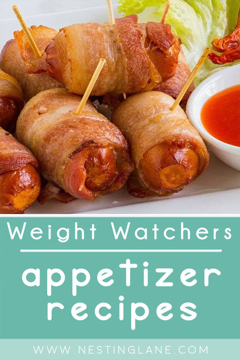 Weight Watchers Appetizers graphic. Weight Watchers Appetizers Easy, Party Food On Sticks, Low Fat Appetizers, Ww Appetizers, Weight Watchers Appetizers, Light Foods, Recipes For Parties, Weight Watchers Food Points, Smart Points Recipes