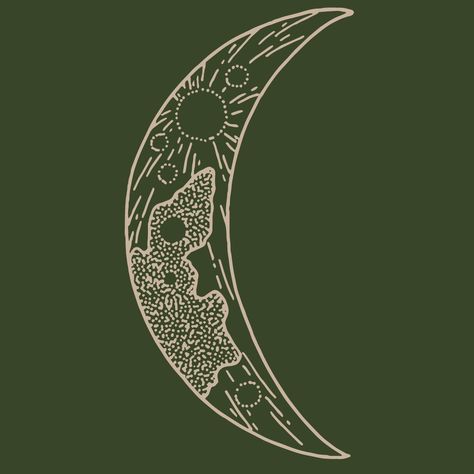 Green Witch Aesthetic Wallpaper Desktop, Green Celestial Aesthetic, Green Spiritual Widgets, Sage Green Moon Aesthetic, Green Astrology Aesthetic, Witchy Ios Theme, Boho Moon, Forest Elf, Witchy Wallpaper