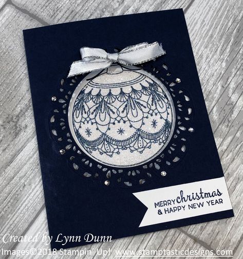 Beautiful Baubles Christmas Card Ideas Christmas Card Layouts, Company Christmas Cards, Christmas Card Ideas, Silver Christmas Decorations, Baubles Christmas, Christmas Cards Kids, Ornament Card, Christmas Table Centerpieces, Stampin Up Christmas Cards