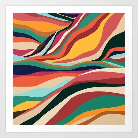 Rainbow Mountains, Nature Canvas Painting, Mountain Art Print, Rainbow Mountain, Modern Art Paintings, Simple Acrylic Paintings, Diy Frames, Scrap Wood, Clothespins