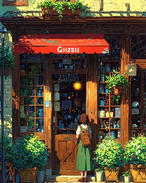 A scene of fresh pastries and bread being taken of the oven in a Ghibli inspired village coffee shop. The air is filled with a delightful aroma. The ship has a rustic village kitchen feel... - ✫ ━━━━━∙⋆⋅⋆∙━━━━━ ✫ Follow ➠ @tech4vinay.ai and Tap notification 🔔 ✫ ━━━━━∙⋆⋅⋆∙━━━━━ ✫ - #ghiblivillage, #fanatasyworld #ailove #aiart #aiartcommunity #visionartai #stablediffusionai #midjourney #aitrend #tech4vinay #NatureHarmony #ScenicJourney #BeautifulViews #ExploreNature #AdventureLife #PeacefulPlaces Ghibli Coffee Shop, Fantasy Coffee Shop, Anime Coffee Shop, Ghibli Village, Village Kitchen, Village Coffee, Fresh Pastries, Anime Coffee, Red Brick House